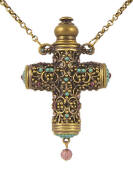 True Love Perfume Necklace With Turquoise Accents