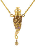Hidden Treasure Perfume Necklace (Brown)