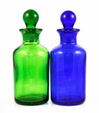 Green or Blue Apothecary Bottle